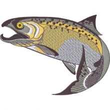Angelmotiv -Fisch 1- gestickt