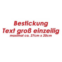 Bestickung des Namens oder Wunschtextes