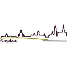 Dresdenmotiv - Skyline - gestickt