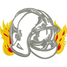Feuerwehrmotiv Dr�gerhelm gestickt