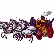 Feuerwehrmotiv Historische Feuerwehr gestickt