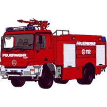 Feuerwehrmotiv Mercedes FGL Metz TLF 24/50 gestickt Feuerwehrmotiv Mercedes FGL Metz TLF 24/50 gestickt