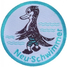 Neuschwimmer Abzeichen gewebt