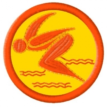 Schwimmabzeichen bronze gestickt