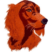 Irish Setter Motiv gestickt Irish Setter Motiv gestickt