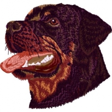 Rottweiler Motiv gestickt Rottweiler Motiv gestickt