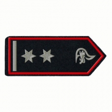 Schulterklappen Oberbrandmeister/-in als Stellv. Abt. Kommandant/-in