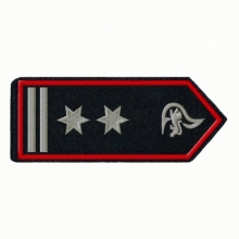 KL-BW-26 Schulterklappen Oberbrandmeister als Abt. Kommandant / Stellv. FW-Komma