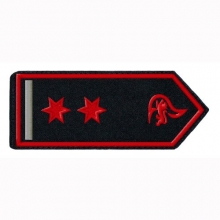 Schulterklappen  Oberfeuerwehrmann/-frau als Stellv. Abteilungskommandant/-in