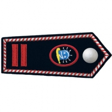 KL-NRW-7107-KF Schulterklappe NRW mit Knopfverschluss Oberbrandmeister als Kinderfeuerwehrwart