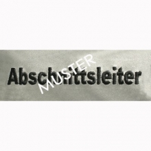 Klettschild 15cm x 5cm silber