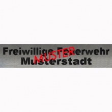 Klettschild 38cm x 8cm silber
