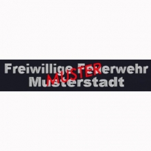 Klettschild 38cm x 8cm marine