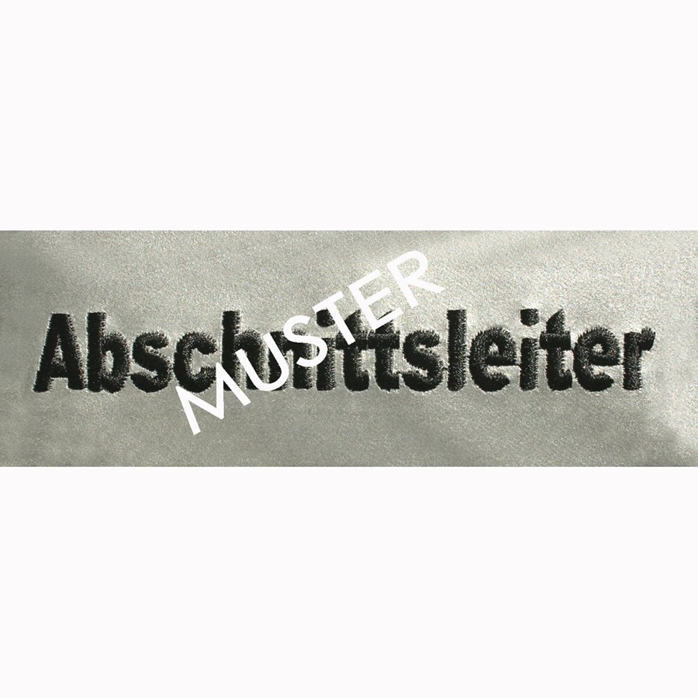 Kennzeichen gestickt mit Klett 5x5 cm schwarz-grau, 3,00 €