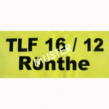 Klettschild 38cm x 16cm reflektierend 3M Scotchlite gelb 