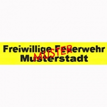 Klettschild 38cm x 8cm gelb reflektierend