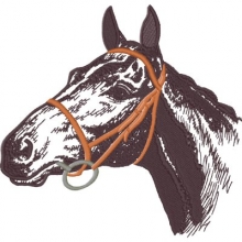 Reitmotiv - Pferd 3 - gestickt