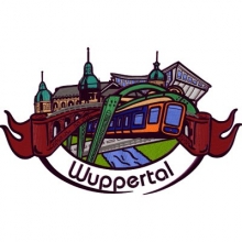 Wuppertalmotiv - Schwebebahn - gestickt Wuppertalmotiv - Schwebebahn - gestickt