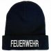 K7500 Strickm�tze mit Feuerwehr Bestickung Silbergrau