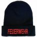 K7500 Strickm�tze mit Feuerwehr Bestickung Rot