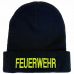 K7500 Strickm�tze mit Feuerwehr Bestickung Neongelb