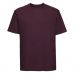 R-180M Klassisches T-Shirt Burgunder