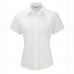J957F Russell Damenbluse kurzarm - b�gelfrei Wei�