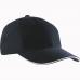Cap MB024 mit Ziernaht Black/Light-Grey