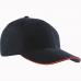 Cap MB024 mit Ziernaht Black/Red