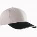 Cap MB024 mit Ziernaht Light-Grey/Black/light-grey