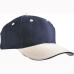 Cap MB024 mit Ziernaht Navy/Beige/Navy