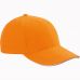 Cap MB024 mit Ziernaht orange/white