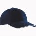 Cap MB024 mit Ziernaht Dunkelblau/Wei�