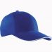 Cap MB024 mit Ziernaht Royalblau/Wei�