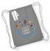 Turn Beutel Grundschule Nordstadt mit Namenbestickung Light grey